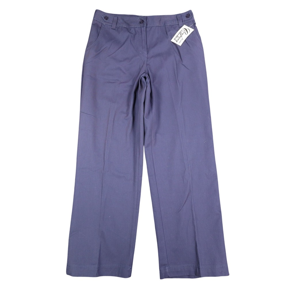 Company Collection Trousers Womens 12 Vintage Chic Navy Cotton Straight Leg C992